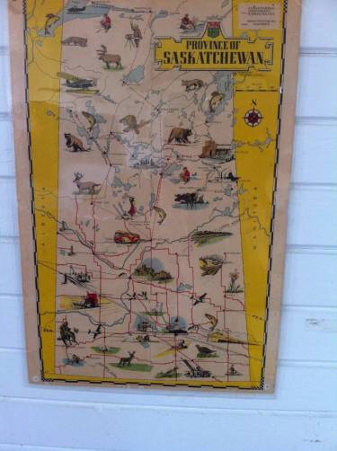 Map located in Carlyle Rusty Relics Museum